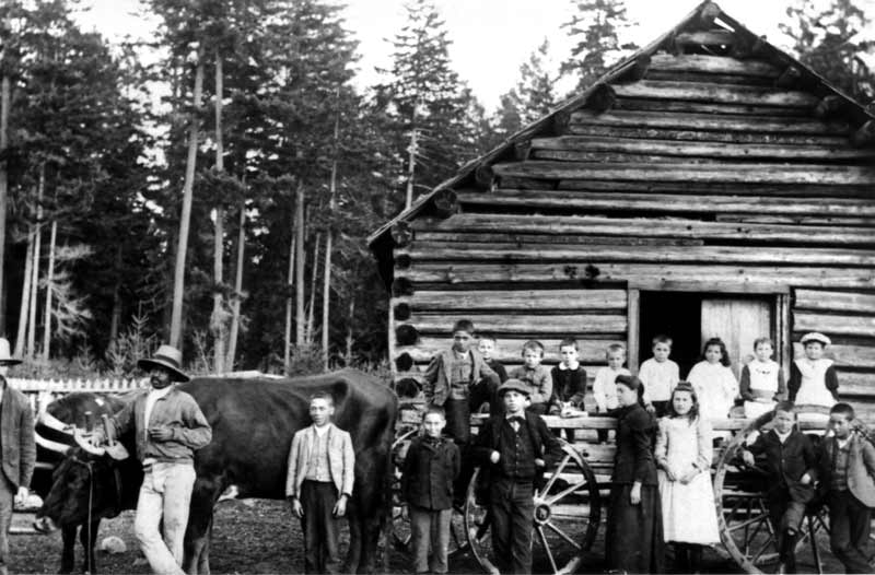 log schoolhouse at Central c1894