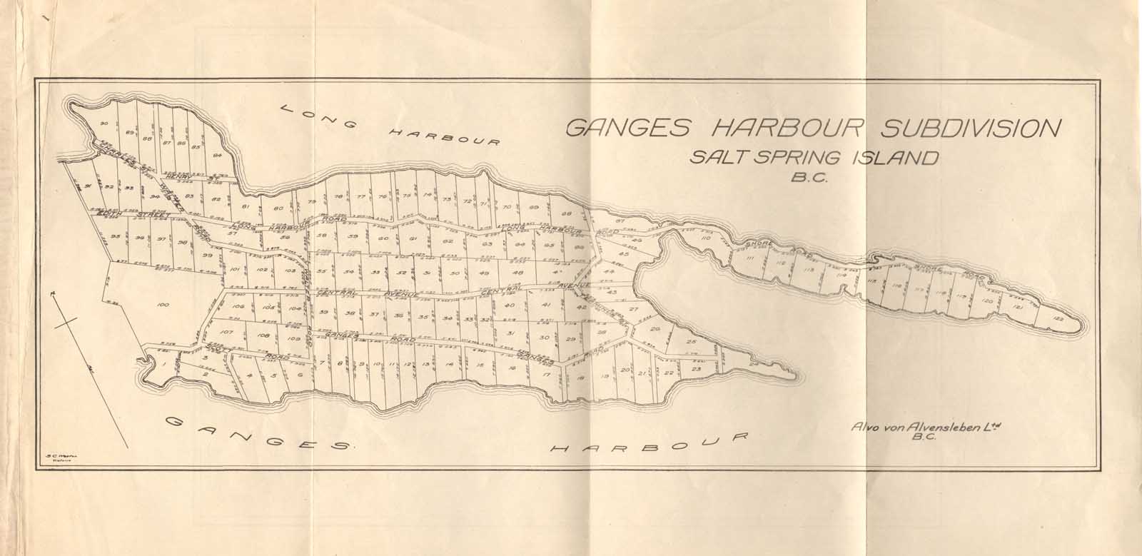 Ganges Harbour Subdivision Plan - 1912