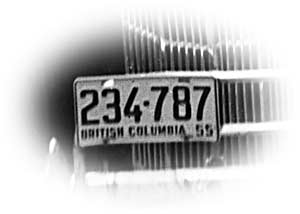 1955 license plate close up
