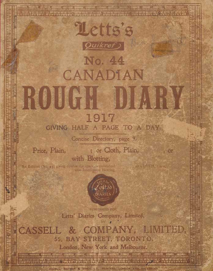1917 diary cover