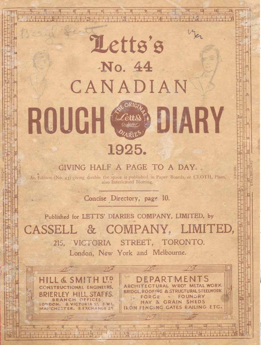 1925 diary cover