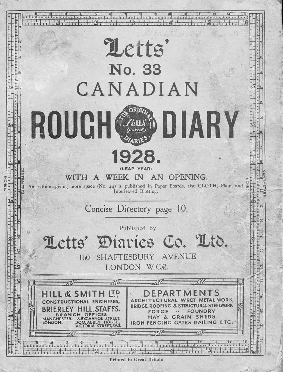 1928 diary cover