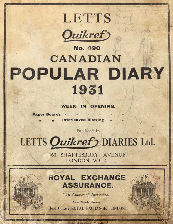 1931 diary cover