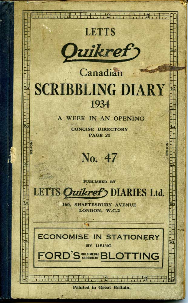 1934 diary cover