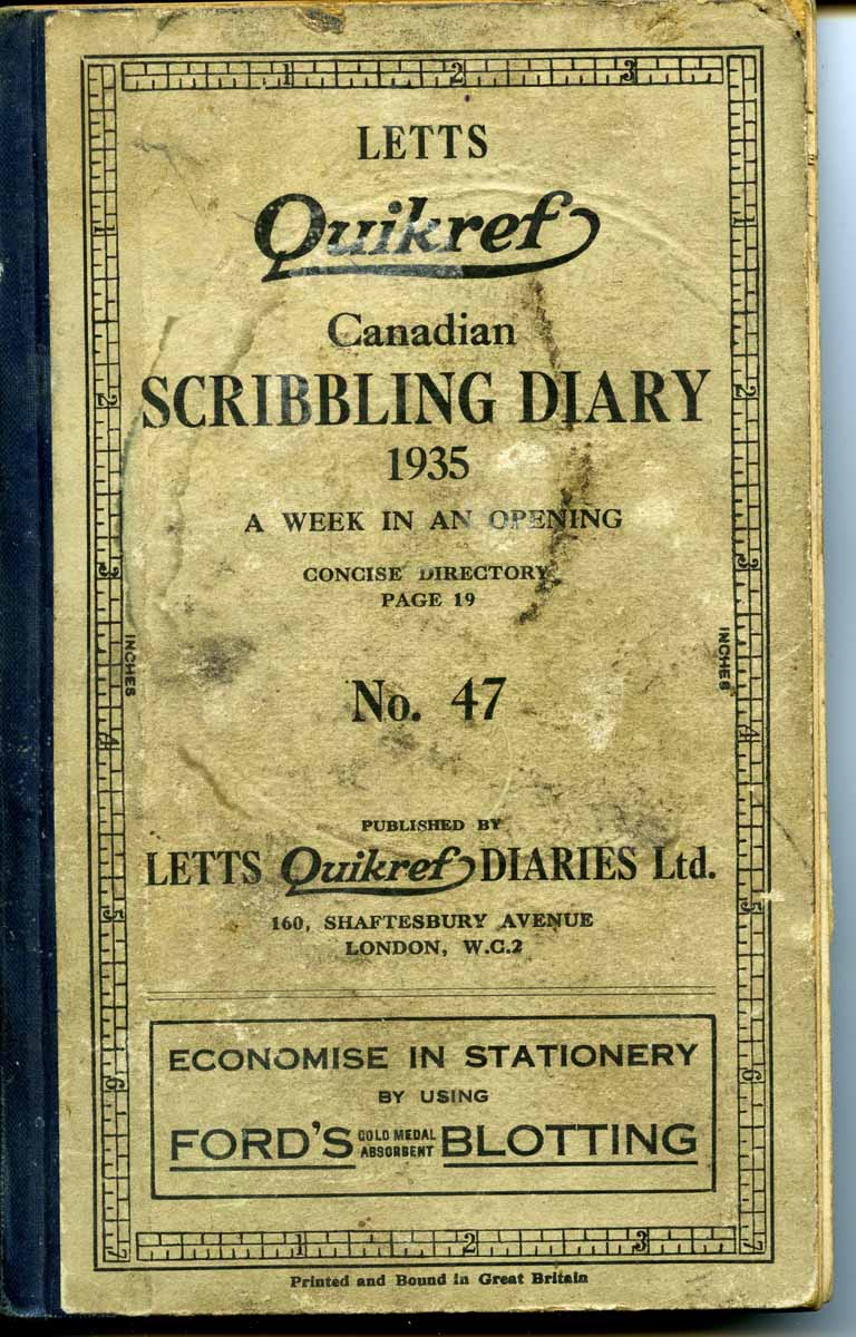 1935 diary cover