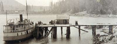 ferry at dock in Fulford Harbour on Saltspring Island