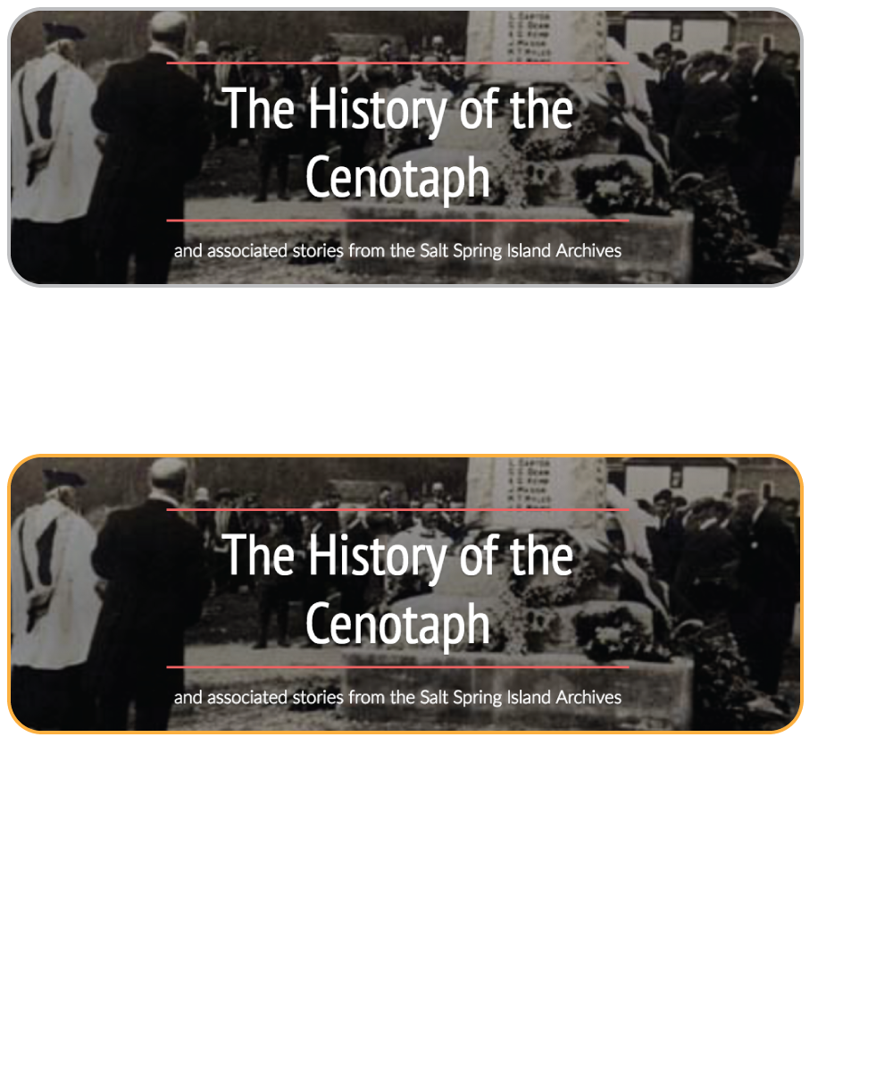 button linking war memorial page with an image of the cenotaph in the background